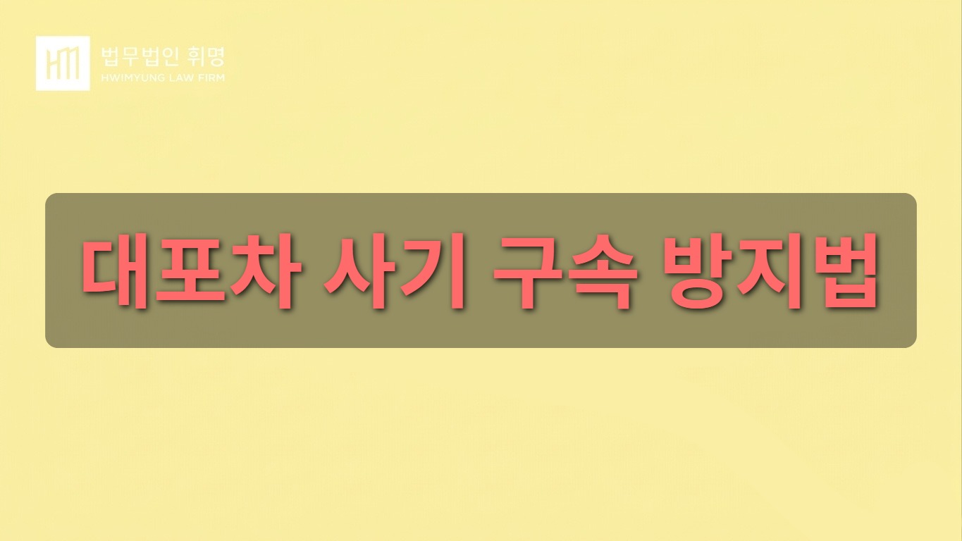 대포차 사기 구속 방지법