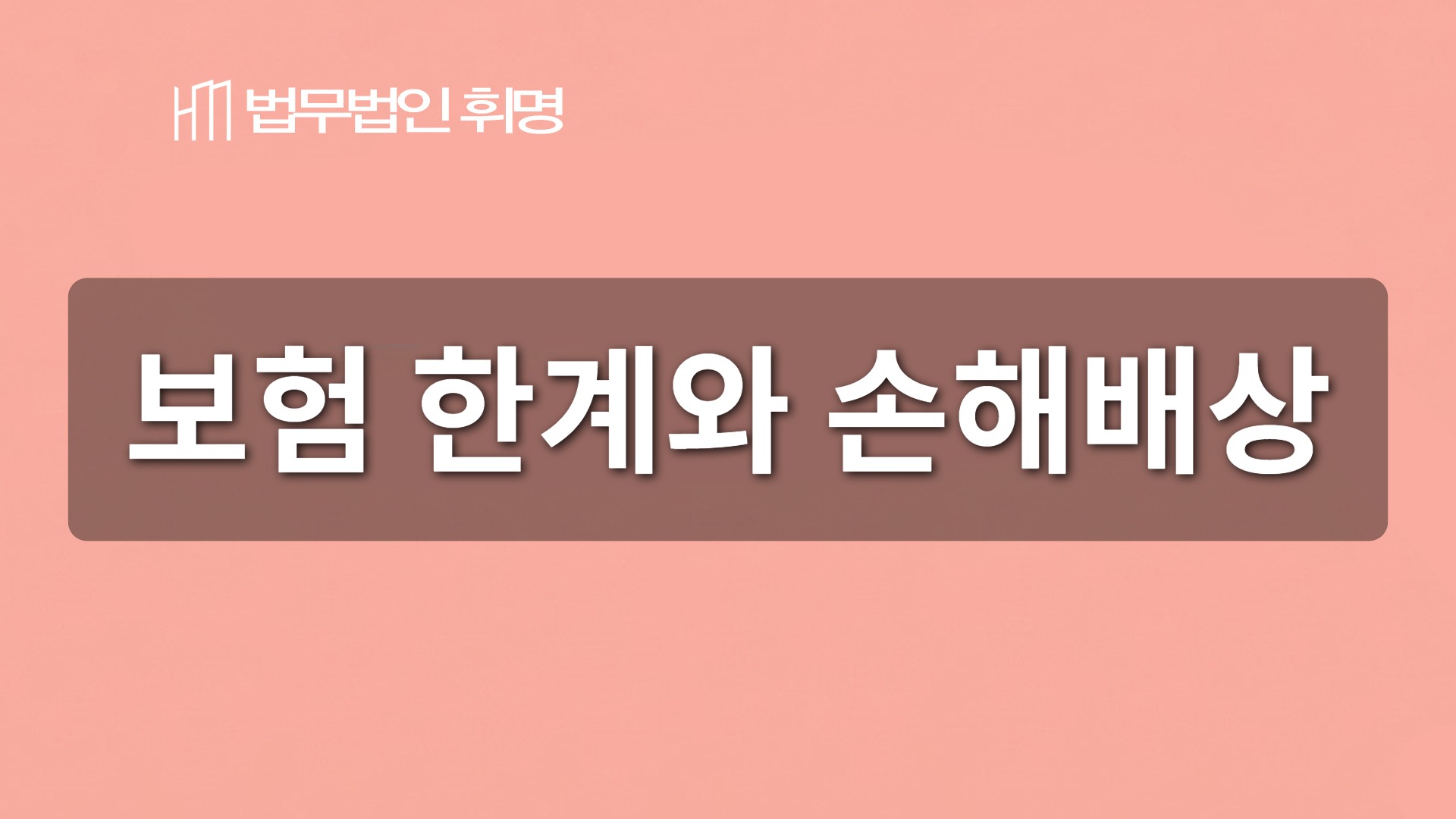 보험 한계와 손해배상
