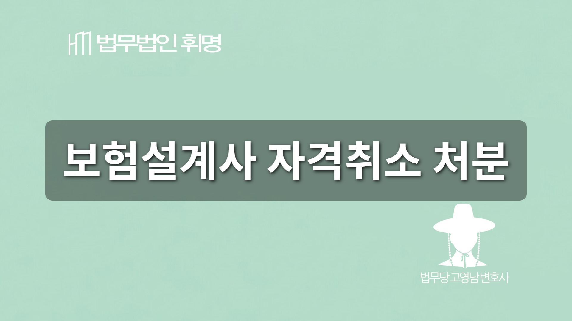 보험설계사 자격취소 처분